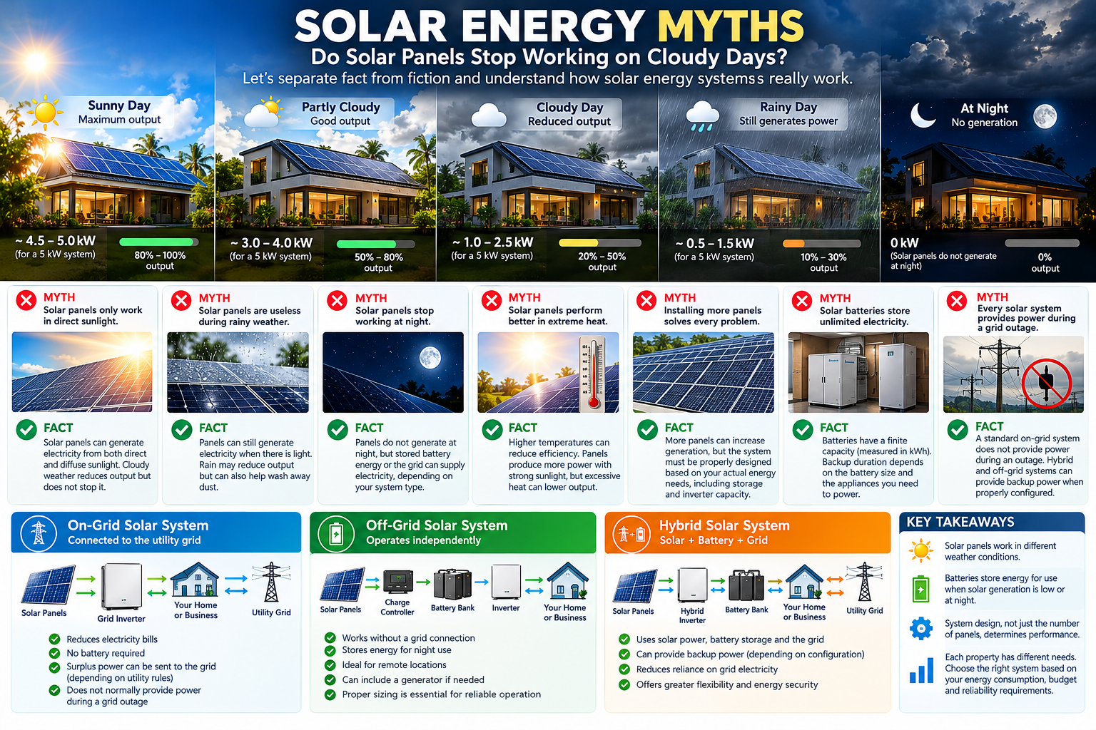 Solar Energy Myth: Do Solar Panels Stop Working on Cloudy Days? The Truth About Solar Power